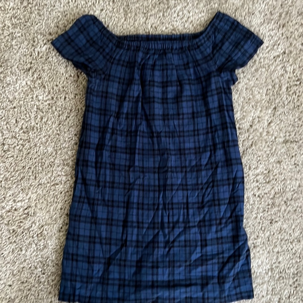 Madewell Blue Plaid Dress